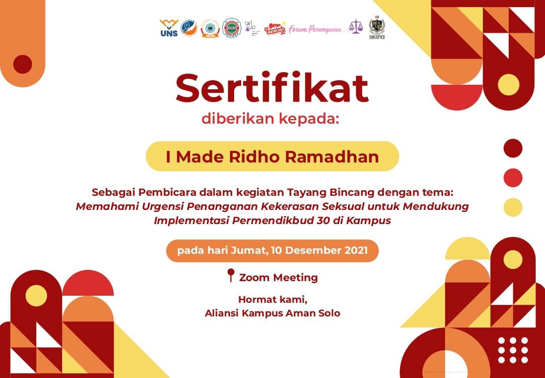 Sertifikat Pelatihan Advokat